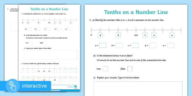 👉 Digital Pdf For White Rose Maths Y4 Tenths On Number Line